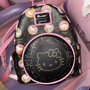 Sanrio Black and Pink Hello Kitty Zodiac Backpack